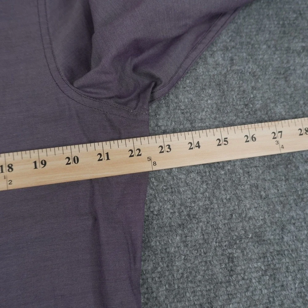 Original Penguin Button Up Shirt Mens Large Purple Heritage Slim Fit Long Sleeve